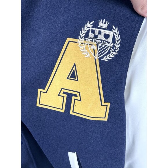 H&M Varsity Jacket Navy Small NWT Divided! - Picture 6 of 16